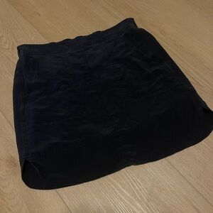 Madewell Black Elastic Waist Silk Short Skirt Size Small